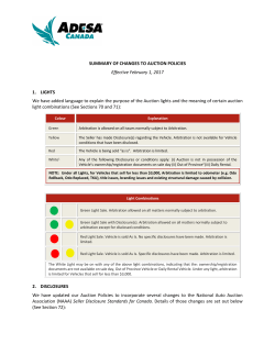 AUCTION POLICIES - Adesa