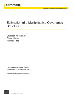 Estimation of a Multiplicative Covariance Structure