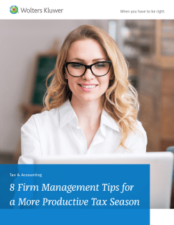 8 Firm Management Tips for a More Productive Tax Season