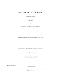 Antenna Test Range - Colorado State University College of