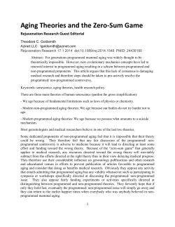 Aging Theories and the Zero-Sum Game