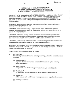 INTERLOCAL COOPERATION AGREEMENT FOR