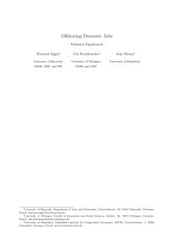 Offshoring Domestic Jobs