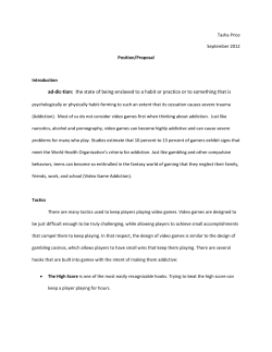 Tasha Price September 2012 Position/Proposal Introduction ad&middot;dic