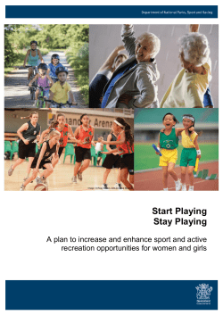 Start Playing Stay Playing - Department of National Parks, Sport and