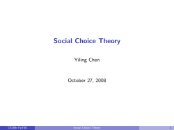 Social Choice Theory