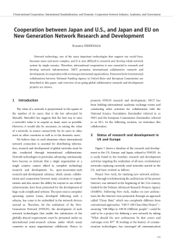 Cooperation between Japan and U.S., and Japan and EU on New