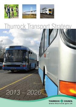Thurrock Council - Thurrock Transport Strategy, 2013-2026