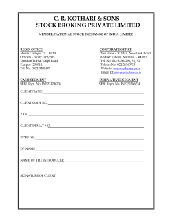INDIVIDUAL CLIENT REGISTRATION FORM