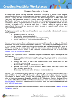 Dealing with Uncertainty &ndash; Staff and Supervisors