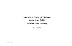 Interaction Client .NET Edition Agent User Guide