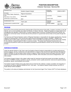 Citizens` Services / Service BC