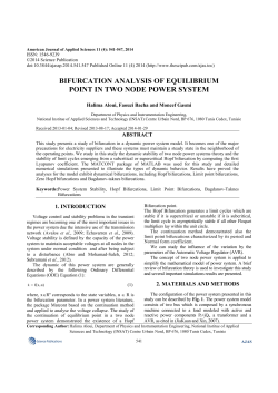 bifurcation analysis of equilibrium point in two node power system
