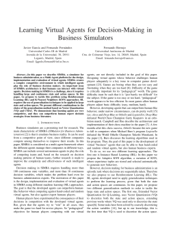 Learning Virtual Agents for Decision