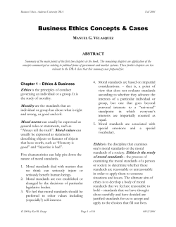 1.1 The Nature of Business Ethics