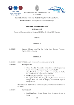 Second Stakeholder Seminar of the EU Strategy for the