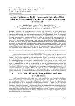 Judiciary`s Hands are Tied by Fundamental