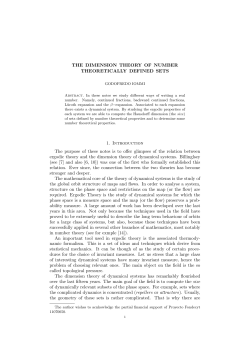The dimension theory of number theoretically defined sets