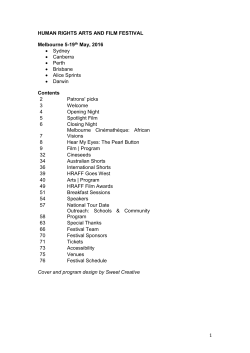 HUMAN RIGHTS ARTS AND FILM FESTIVAL Melbourne 5