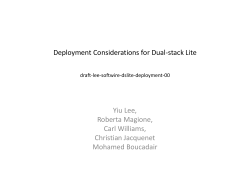 Deployment Considerations for Dual-stack Lite draft-lee