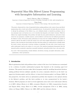 Sequential Max-Min Bilevel Linear Programming with Incomplete