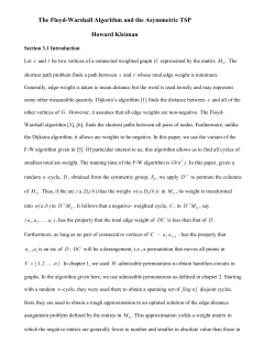 The Floyd-Warshall Algorithm and the Asymmetric TSP