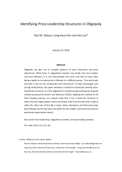 Identifying Price-Leadership Structures in Oligopoly