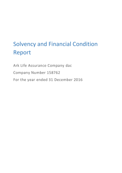 Solvency and Financial Condition Report