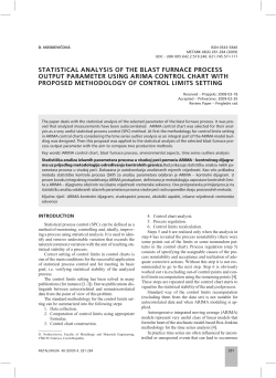 statistical analysis of the blast furnace process output parameter