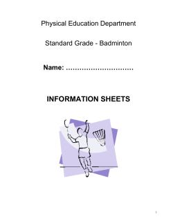 Information sheet 1: Know the rules - pe