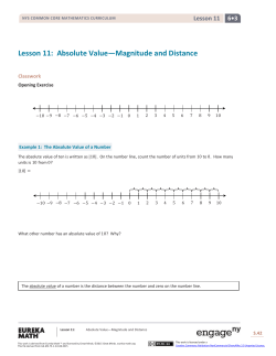 Grade 6 Mathematics Module 3, Topic B, Lesson 11