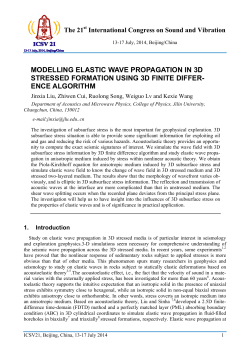 modelling elastic wave propagation in 3d stressed formation using