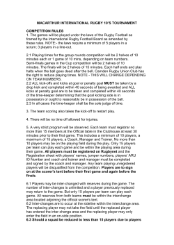 MACARTHUR INTERNATIONAL RUGBY 10`S