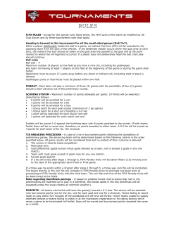 Tournament Rules - Union City Youth Soccer League