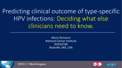 Predicting clinical outcome of type-specific HPV infections
