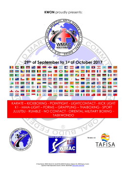 Announcement World Martial Arts Games 2017 - NMAC