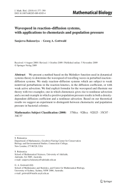 Mathematical Biology - School of Mathematical Sciences