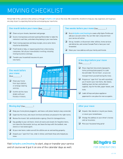 moving checklist