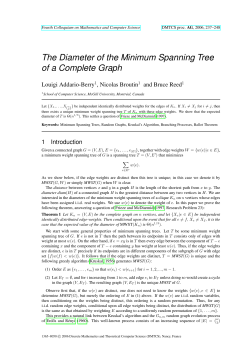 The Diameter of the Minimum Spanning Tree of a Complete Graph