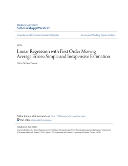 Linear Regression with First Order Moving Average Errors: Simple