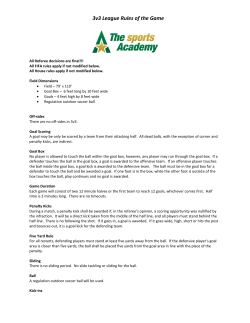 3v3 League Rules of the Game