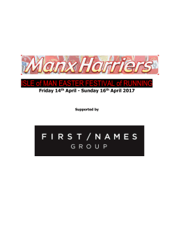 Isle of Man Easter Festival of Running 2017 Race Pack
