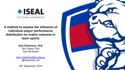 A method to assess the influence of individual player performance