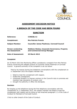 decision notice - Cornwall Council