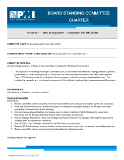 Strategy Oversight Committee Charter | PMI