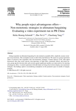 Why people reject advantageous offers— Non