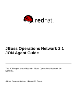 JBoss Operations Network 2.1 JON Agent Guide