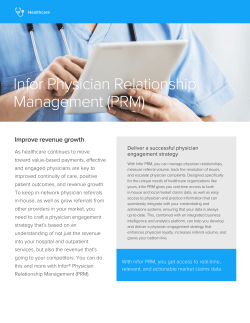 Infor Physician Relationship Management (PRM)