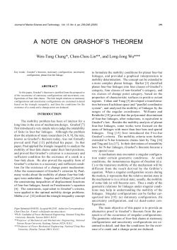 a note on grashof`s theorem - Journal of Marine Science and