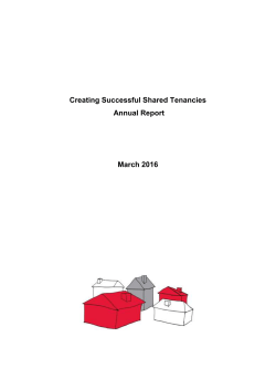 Creating Successful Shared Tenancies Annual Report